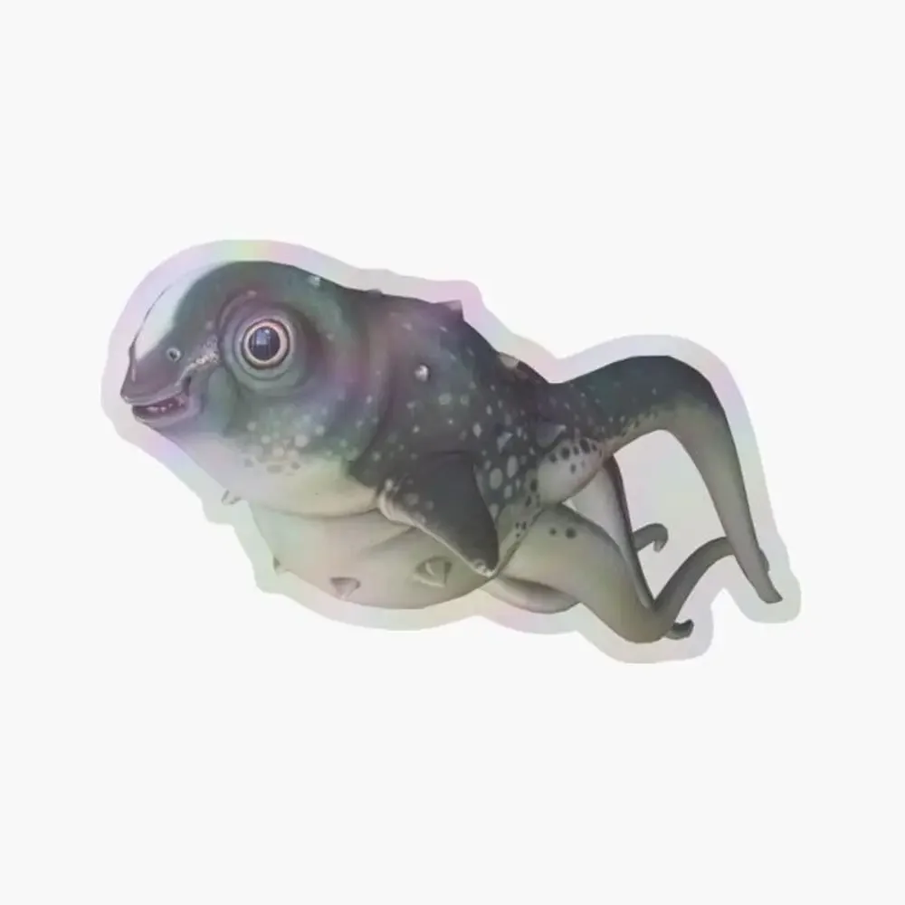 

CuteFish Holographic Sticker for Laptop Decor Bedroom Car Cute Cartoon Art Fashionable Public Suitcase