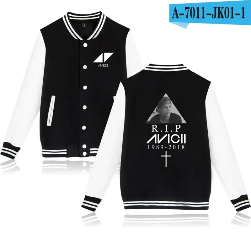 Dj Avicii Baseball Jacks Heren Winter Casual Print Avicii Print Populaire Jas Mannen Cool Plus Size Kleding 4xl