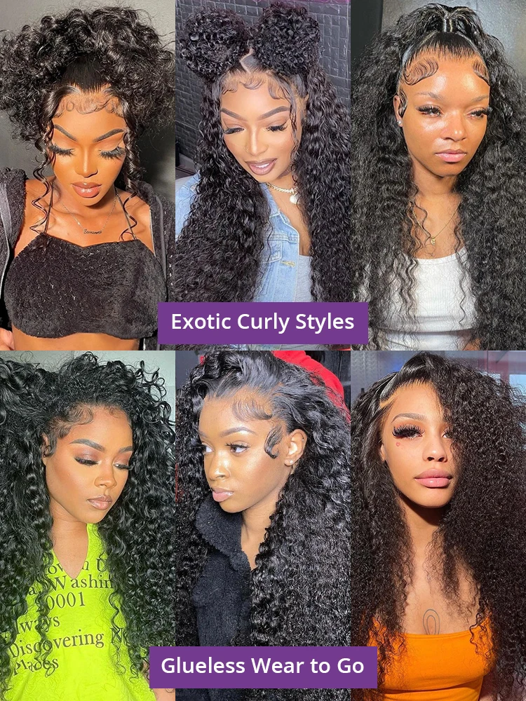 Full Hair Deep Wave  250 Density 13x4 13x6 Transparent Hd Lace Front Wigs Curly Human Hair Wigs Pre Plucked 360 Lace Frontal Wig