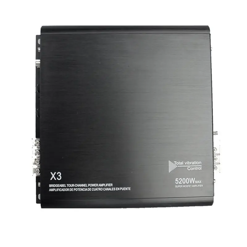 ABMF-Amplificador de potencia para coche, amplificador de Audio para coche de 2 canales, amplificador de alta potencia de 5200W, amplificador de Audio de aluminio bidireccional para coche
