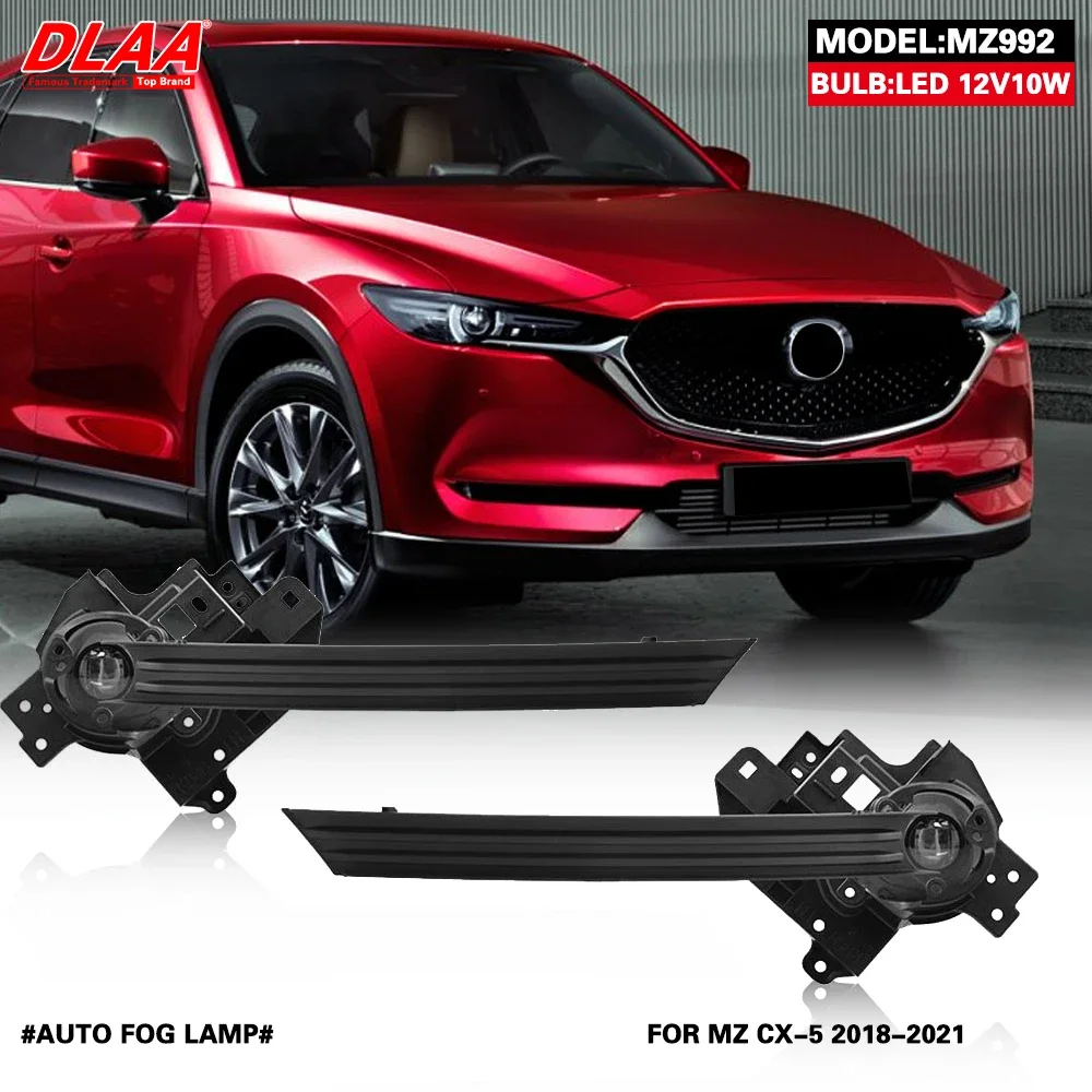 

DLAA для CX-5 2018 2019 2020 2021, передние противотуманные фары, Стайлинг автомобиля, противотуманные фары с переключателем - 1 пара