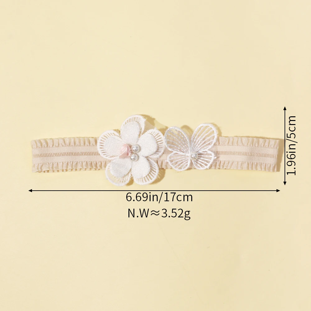 Baby Headband Solid Flower Butterfly Pearl Hair Bands Soft Elastic Kids Headwrap Hair Accessories for Baby Girls Newborn Infant