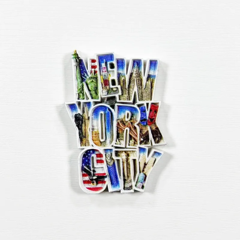 

New York Alphabet Magnetic Refrigerator Magnet insUnique Creative Home Decor 3D Magnetic Decoration