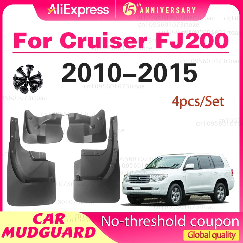 

for Toyota Land Cruiser LC200 FJ200 2010~2015 Mud Upgrade Mudguards Front Rear Wheels Fender Mudflap Car Accessories