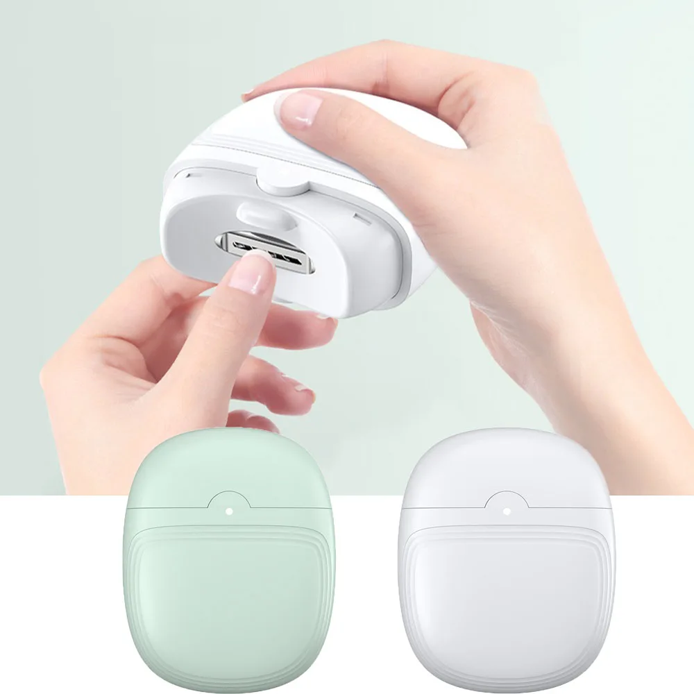 

Professional 2 in 1 Nail Trimmer and Grinder Electric Clipper with LED Light USB Charging for Baby Kids Adult Elderly