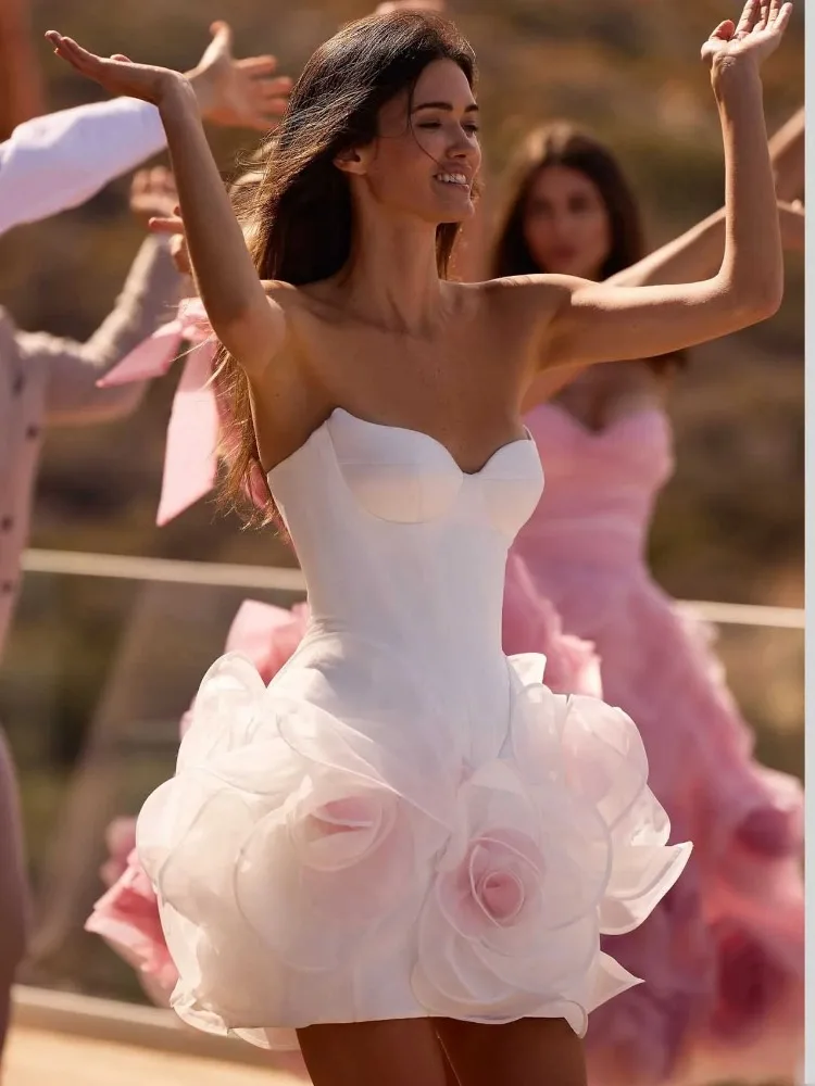 abiti-da-ballo-corti-floreali-vintage-3d-senza-spalline-con-volant-fiori-mini-abito-da-sera-formale-da-sera