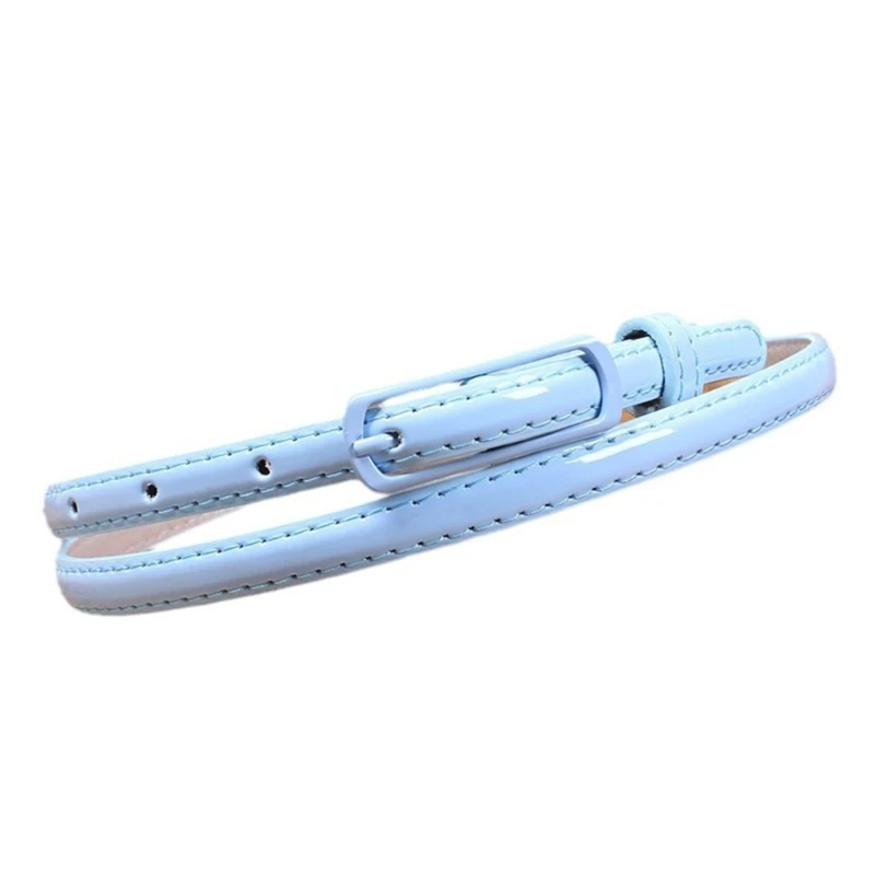 DXAE Narrow Dress Belt Enamel Shines Waistband for Commuting Outfit and Daily Styling