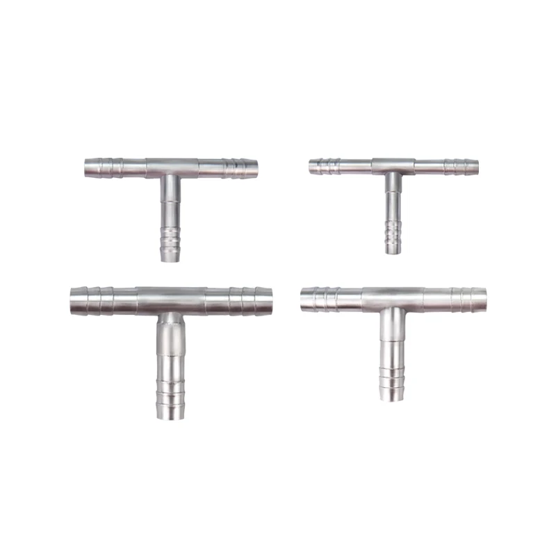 #6 #8 #10 #12 Aluminum 3 Way Fitting Tee A/C Hose Barb Splice Pipe Fittings 3/8 1/2 5/8 3/4