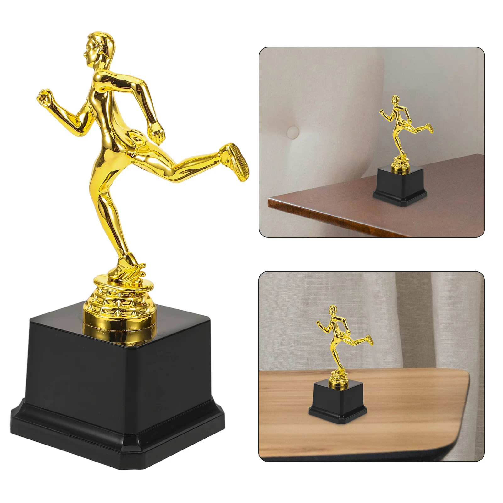 

Special Shaped Plastic Running Award Trophy Creative Design Party Competition Winner Trophy Cup Decor Trophies