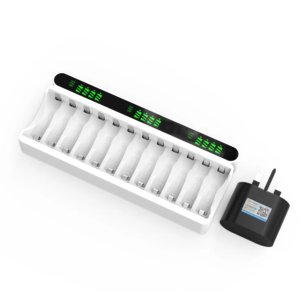 Новое оригинальное зарядное устройство VC12 1,2 В с 12 слотами для никель-водородных батарей Ni-MH AA AAA