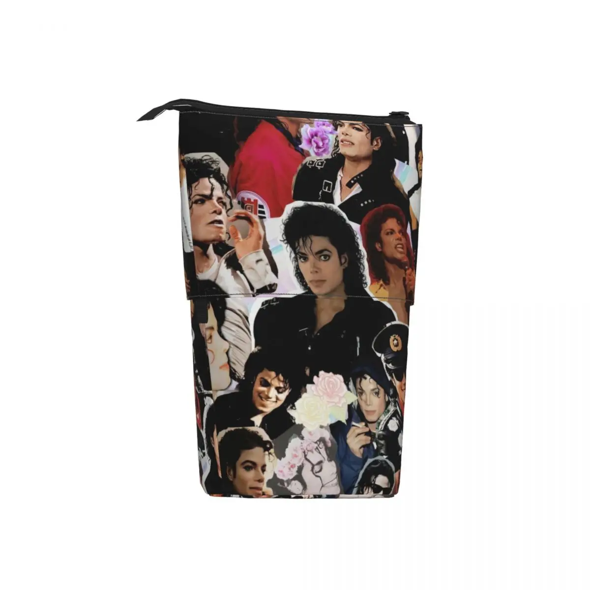 Michael Jackson Pen Box Student School Zipper Pen Bag Child Stationery Bag Pencase Vertical Retractable Pencil Case