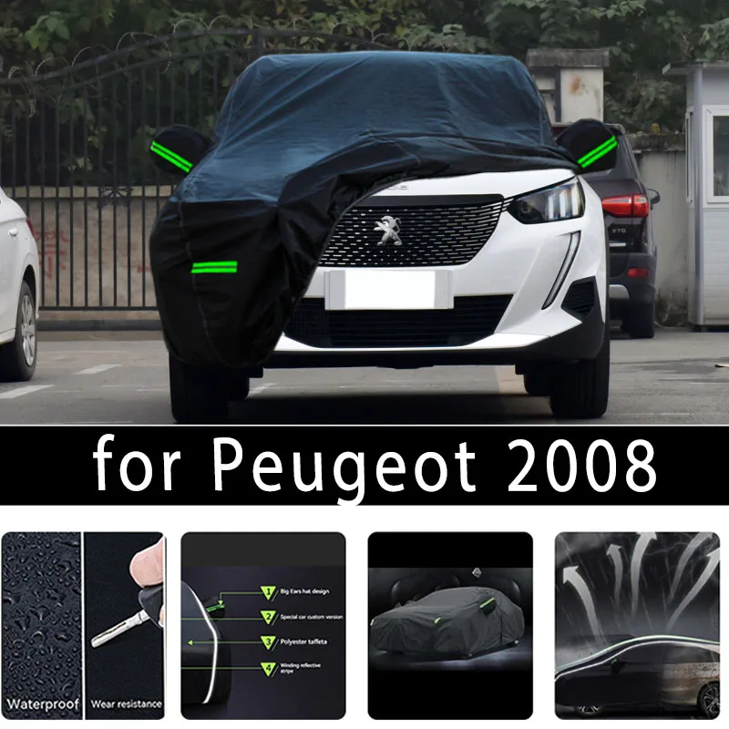 

Автомобильный защитный чехол для Peugeot 2008, защита краски автомобиля, Солнцезащитная теплоизоляционная водонепроницаемая пленка для автомобильной одежды