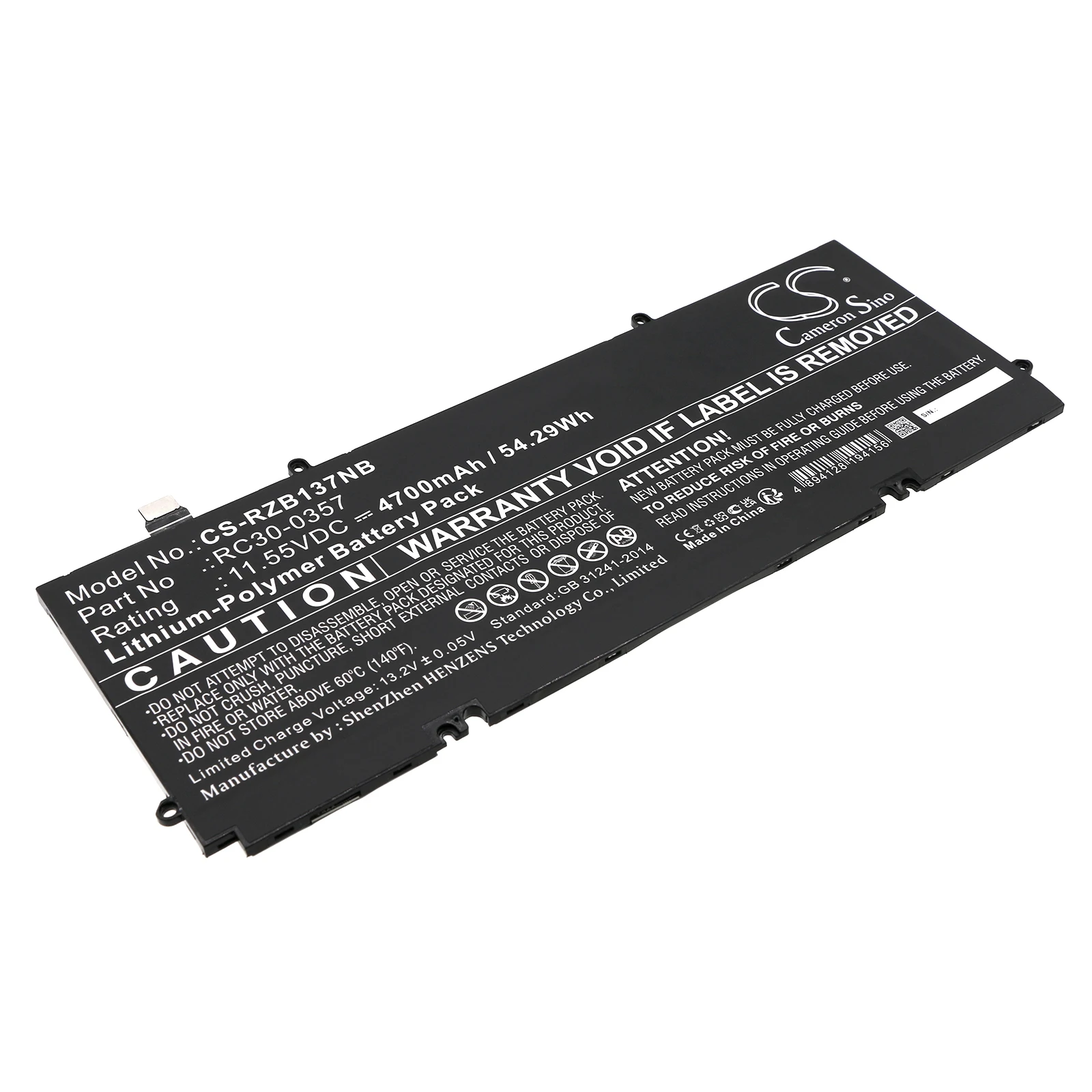 Replacement 11.55V 4700mAh Laptop Battery RZ09-0357 RC30-0357 for Razer Book 13 Core i7, Book 13 FHD, Book 13 UHD Touch 2020