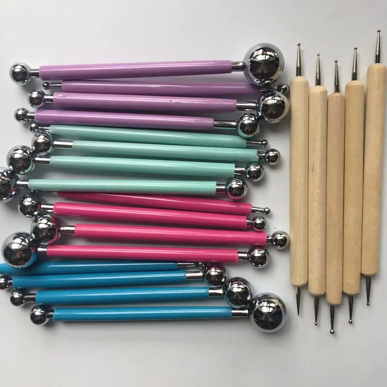 Professional DIY Stainless Steel Polymer Clay Tools Tool Sculpture Tools Toys For Clay Carving Molding Ball Stylus Sticks