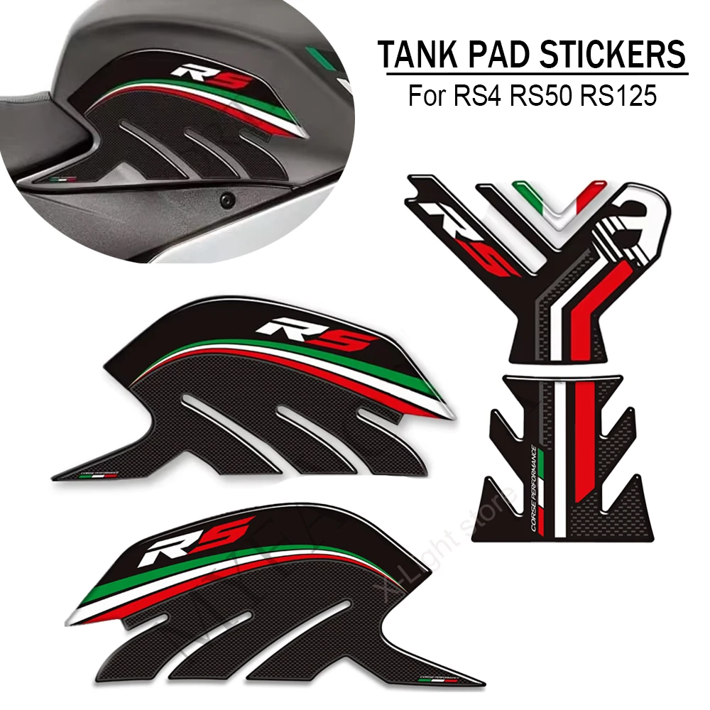 

Motorcycle For Aprilia RS4 RS50 RS125 Stickers Scratch Decals Tank Pad Grips Gas Fuel Oil Kit Knee Protector