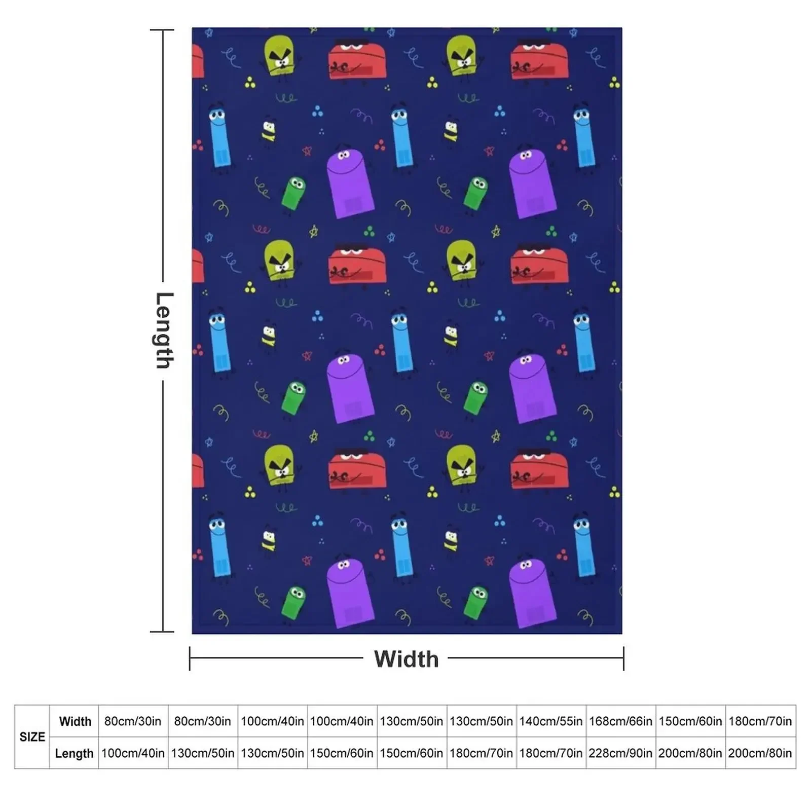 Storybots- netflix pattern Throw Blanket Travel warm winter Blankets