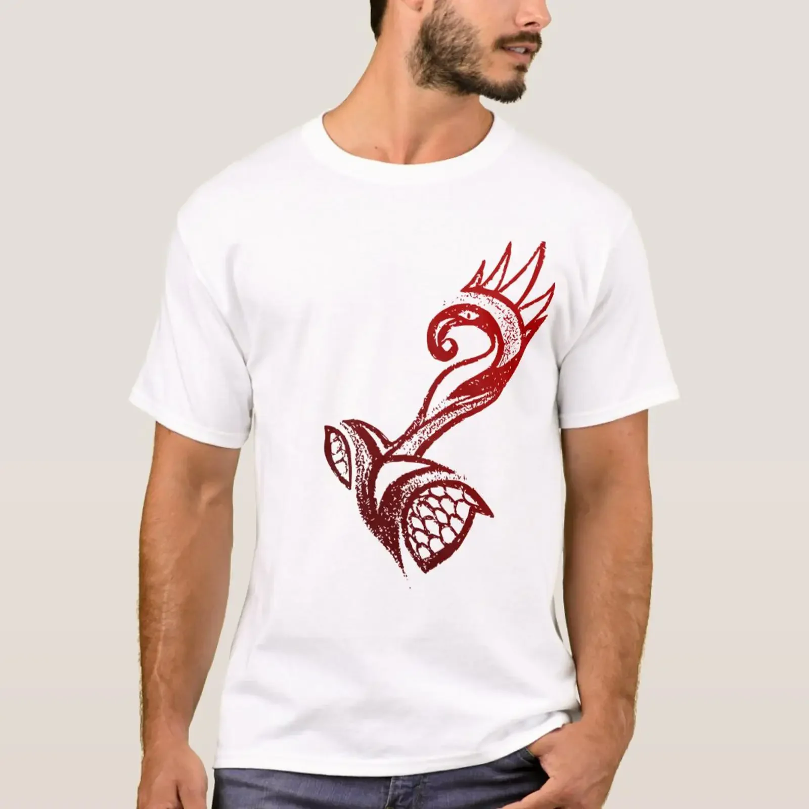 AZTEC BIRD RED T Shirt vintage Washed Soft designer clothes Unisex Comfortable Casual Stylish fashion streetwear graphic