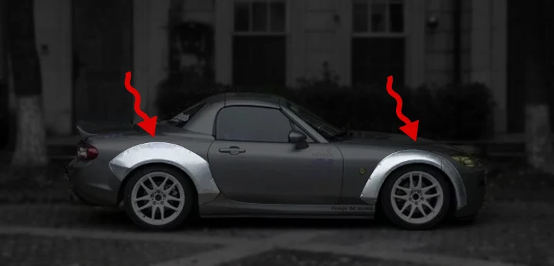 

Подходит для Mazda MX-5 Roaster Miata NC TP Style Flare Wheel, расширения арки для бровей, автомобильные крылья