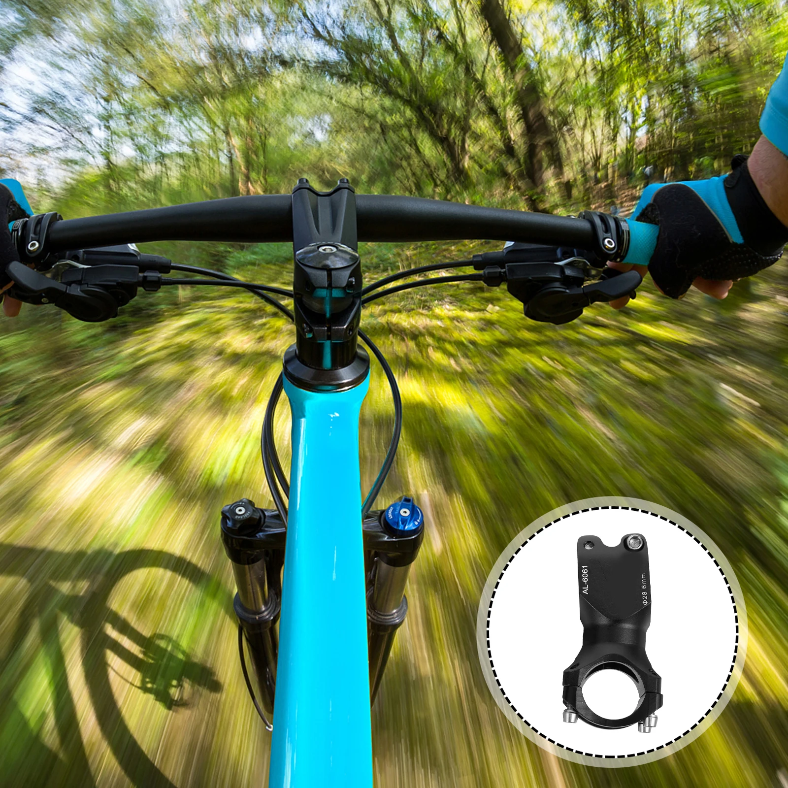 

1pc Bike Stem 60mm Length 37mm Height 7 Degrees Handlebar Riser Suitable 28 6 Fork Diameter Aluminum Alloy Lightweight Durable