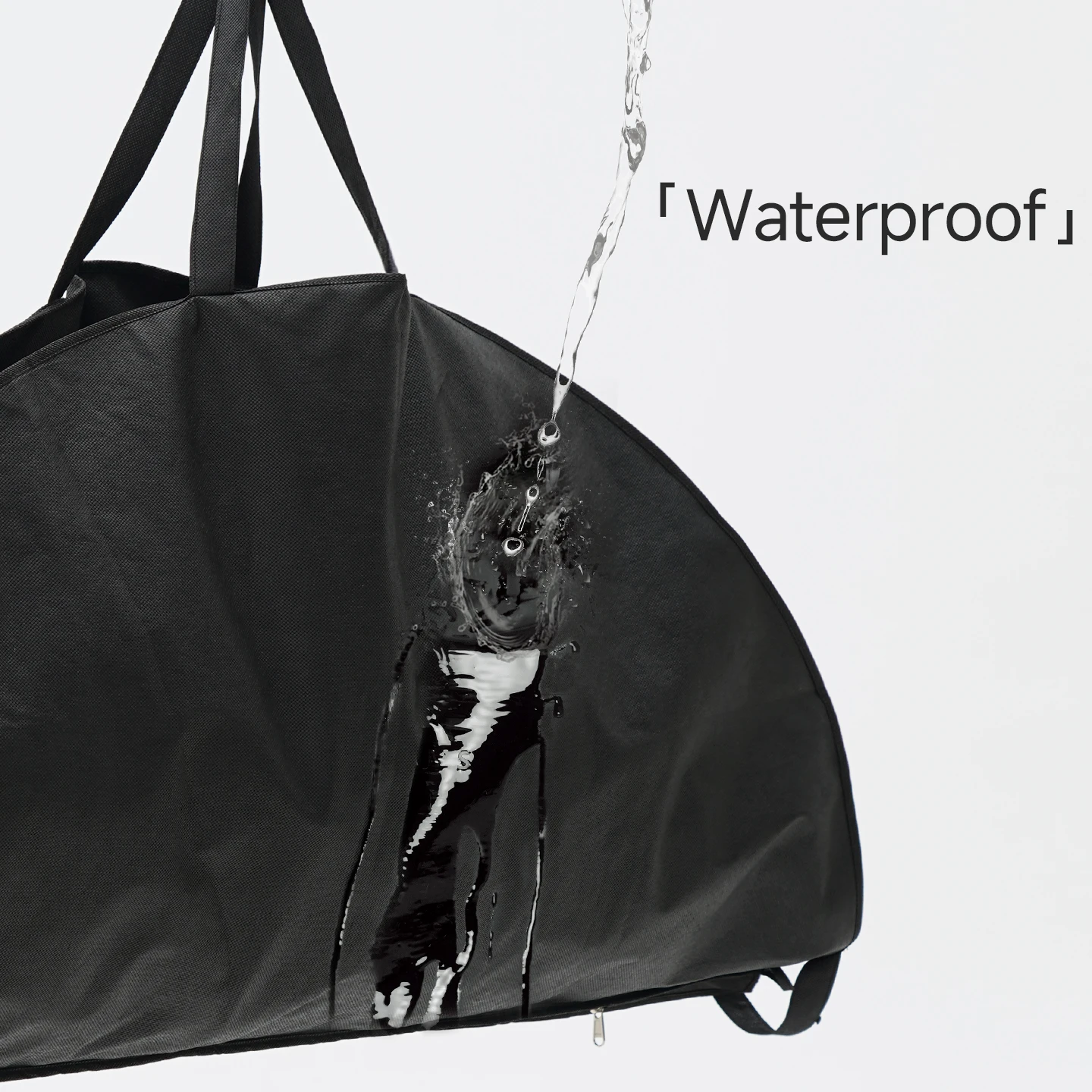 Ballet Zipper Black Storage Bag Tutu Non-woven Waterproof Handbag Backpack for Performance Tulle Skirts Dance Accessories - view 3