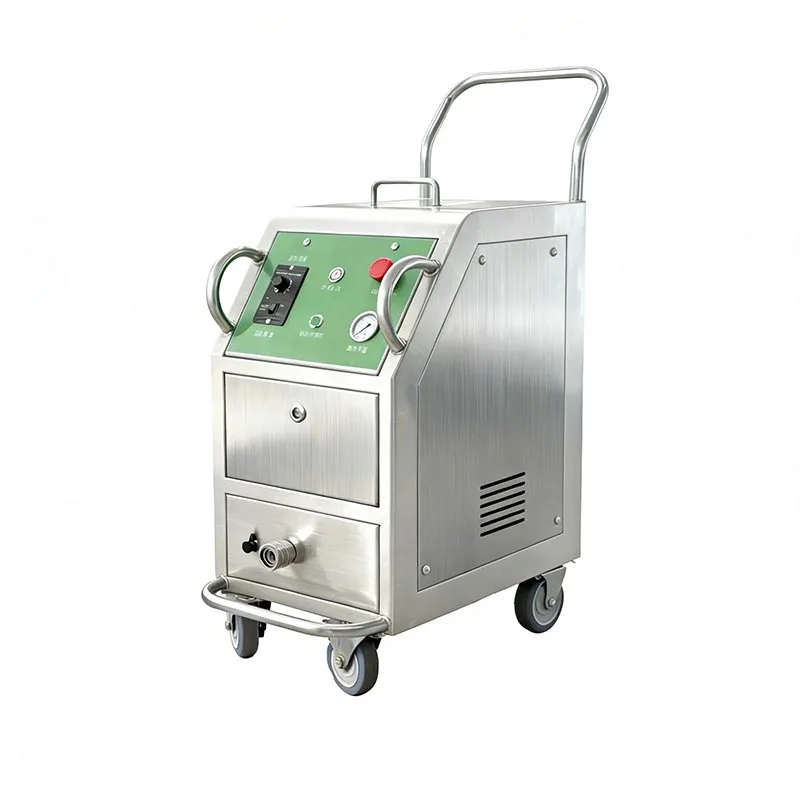 Máquina de Jateamento a Gelo Seco Móvel em Aço Inoxidável, Equipamento Industrial Ajustável para Limpeza a Gelo Seco (Personalizável)