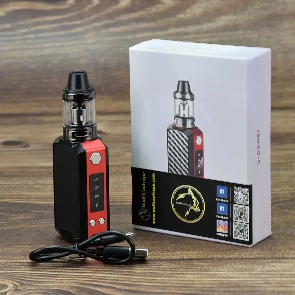 80w vape mod caixa mod kit vapor 2200mah vape caneta starter kit vaper cigarro eletrônico mod kit display led vaporizador vape caneta