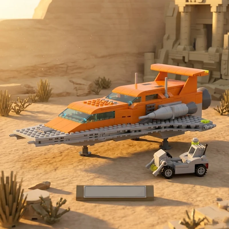 

Sci-Fi Hovering Spaceship Model MOC Building Bricks War Equipment Modular Technology Gifts Holiday Assemble Children Toys Suit