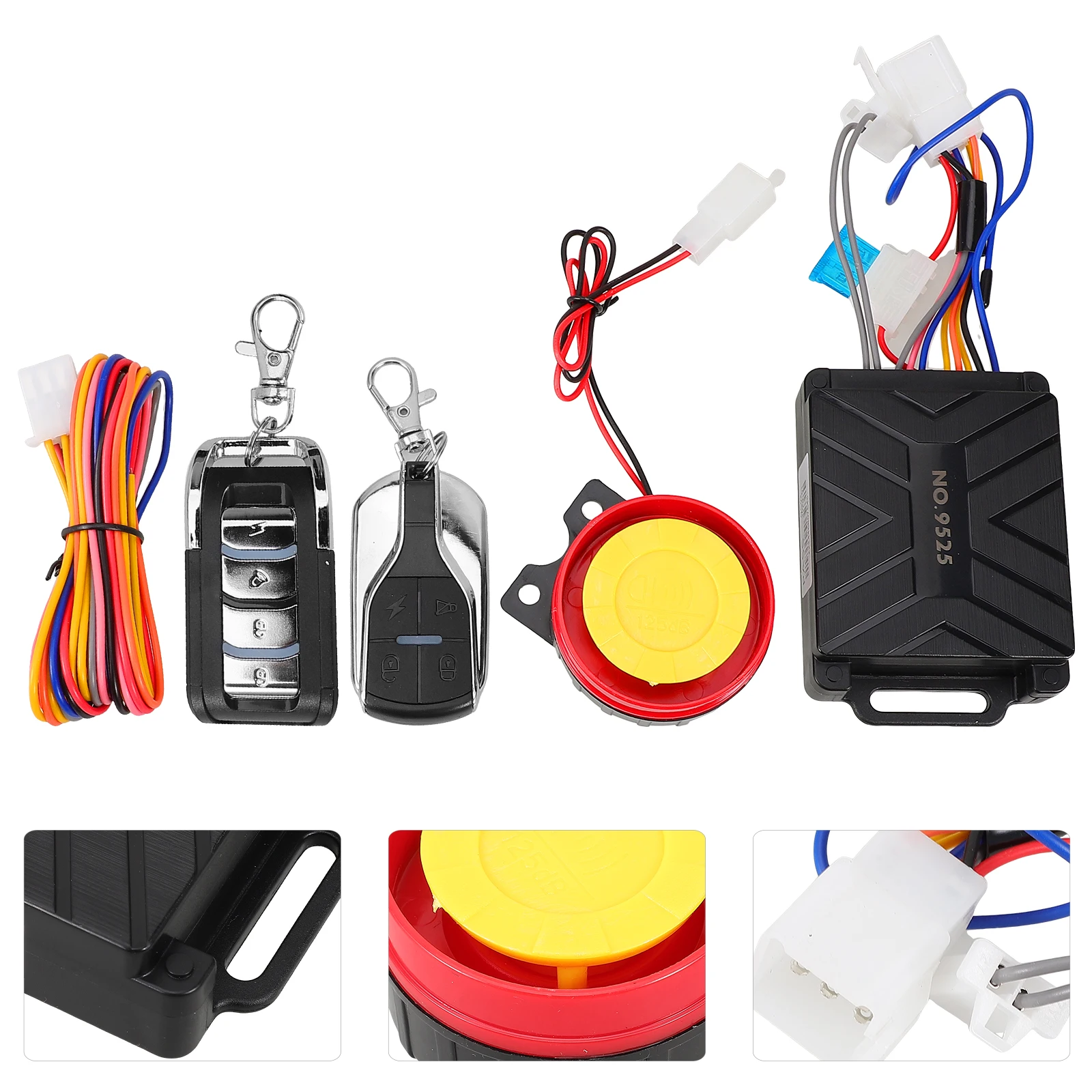 

1 set 1 Set Motorcycle Alarm System Remote Start Vibration Security Horn Car Accessories Kit Professional Remote Engine