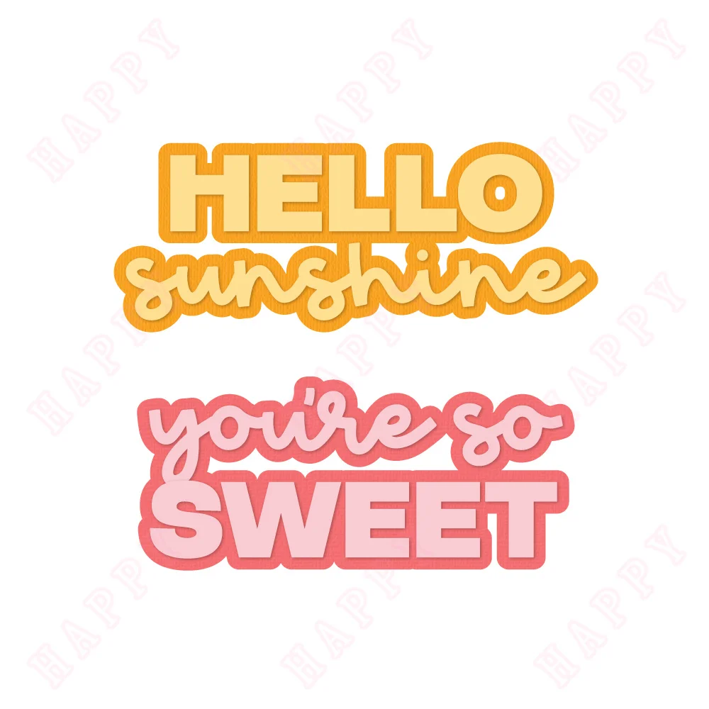 

Hello Sunshine, Sweet Die Series New Metal Cutting Dies Decorating Scrapbooking Diy Paper Card Album Mould Craft Blessing mold