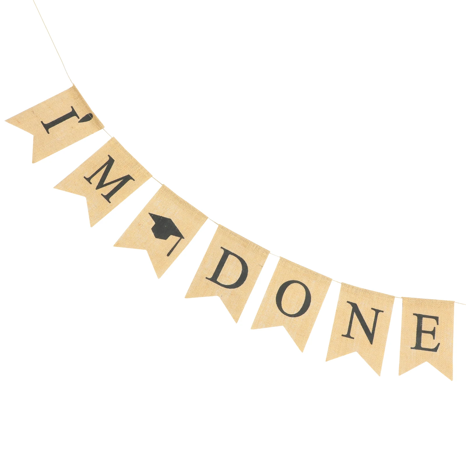 

1pc Graduation Party Decoration Banner Bunting Garlands Fishtail Flags Linen Pennant Wedding Birthday Event Supplier