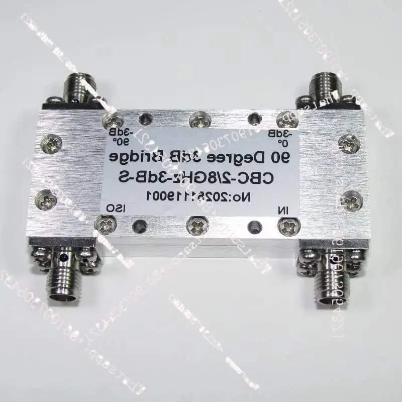 

СВЧ-мостовой соединитель SMA 2-8 ГГц, 30 Вт, 3 дБ, 90 градусов, nm2/8GHz-3dB-S