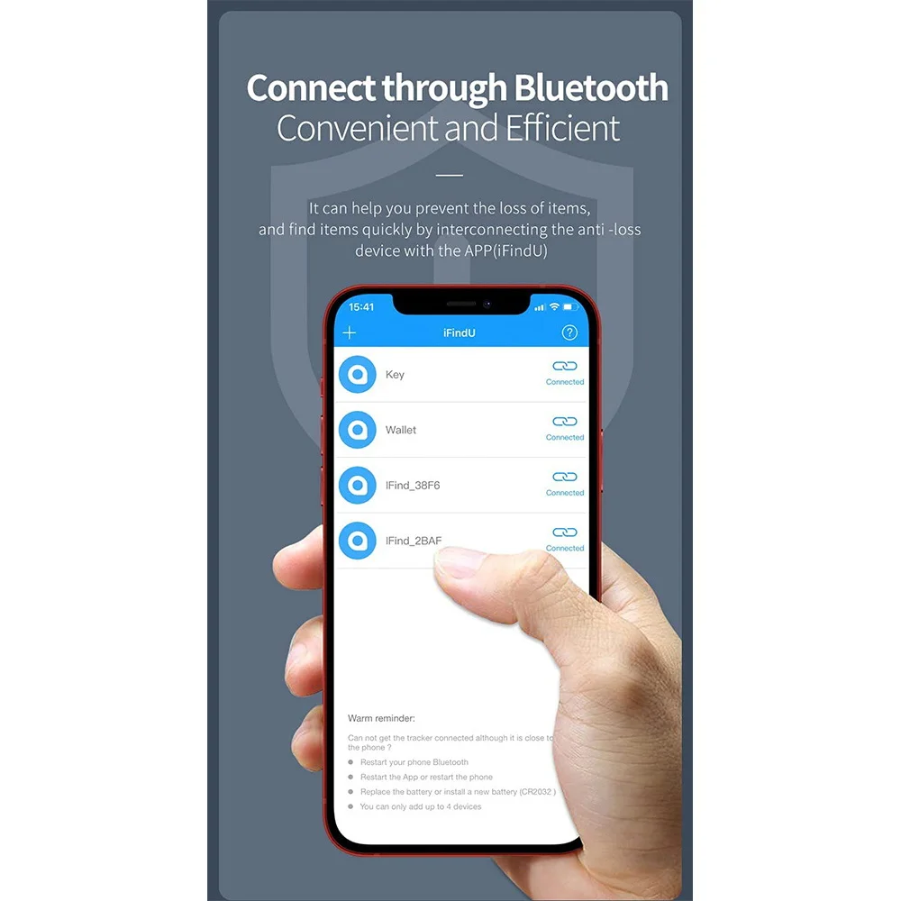 Key Finder,4 Pack Bluetooth Tracker, Item Locator GPS Tracking Device APP Control For Keys, Pets, Phone, Wallet,Children