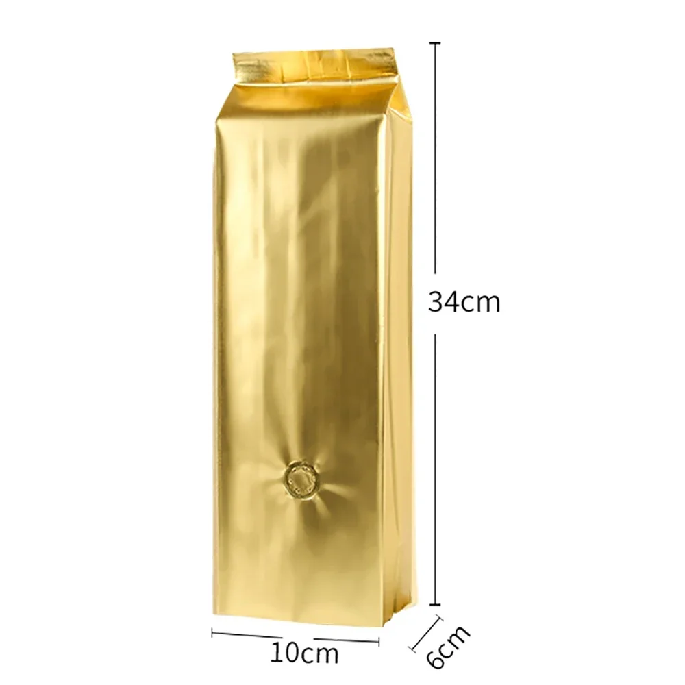 50PCS Moisture Proof Side GussetRoasted Coffee Bag Pouches Flexible Packaging Pouch 250g 500g 1kg Stand Up Tea Bags