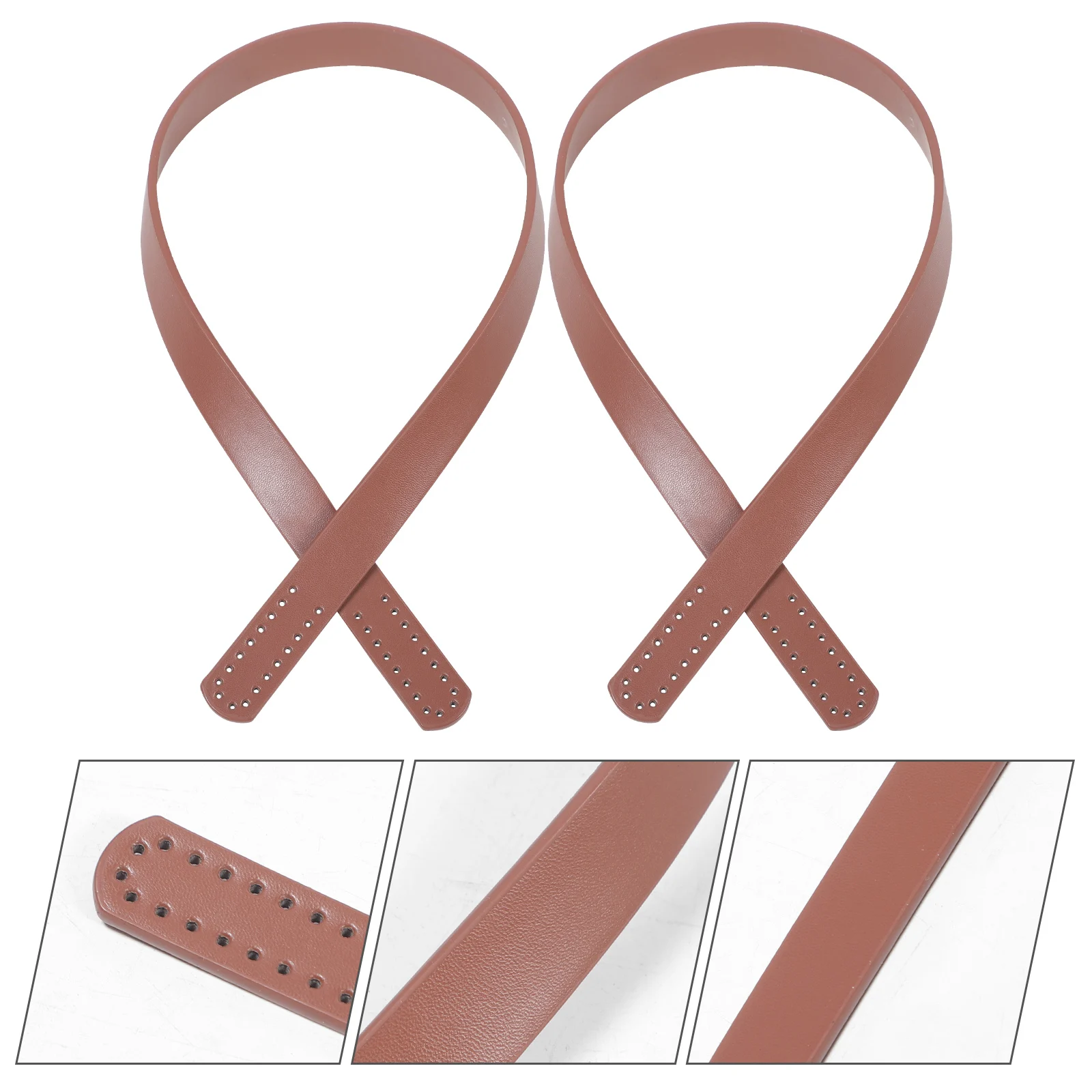 

2Pcs PU Replacement Handles Bag Grip DIY Clasp Strap for Shoulder Tote Handbag Making Accessories Cross Body Bag Strap
