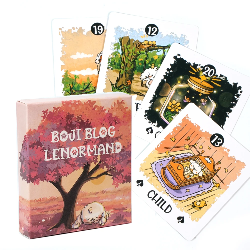 7 * 8 cm Boji Blog Kolba Lenormand Podróż królika przez przez przez przez przez przez miłośników tarota 36 sztuk kart