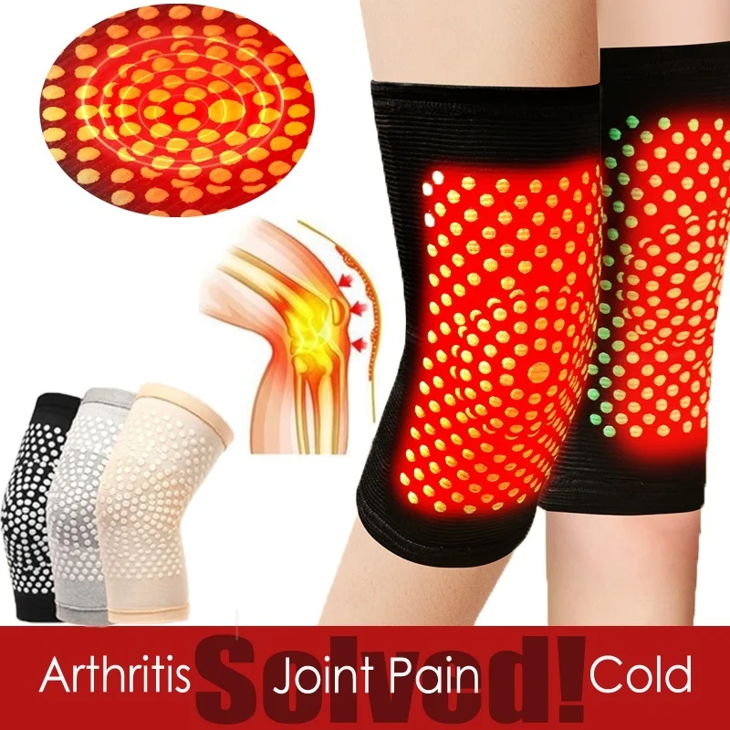 2Pcs Self Heating Support Knee Pads Knee Brace Warm for Arthritis Joint Pain Relief and Injury Recovery Belt Knee Massager Foot