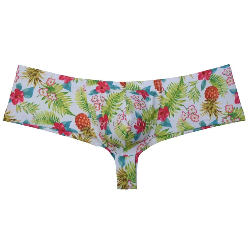 Sexy Men Underwear Bikini Male Bulge Buns Shorts Hipster Trunks Cuecas Masculina Printed Colorful Boxers Boxershorts