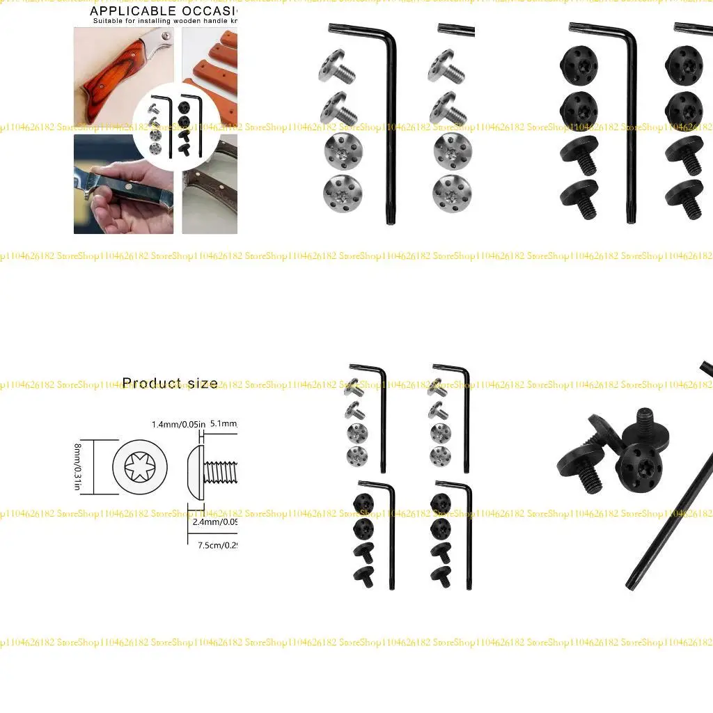 Q2Q4 Customize Fit Stainless Steel Grips Bolts Screws for 92FS M9 4Pieces/set