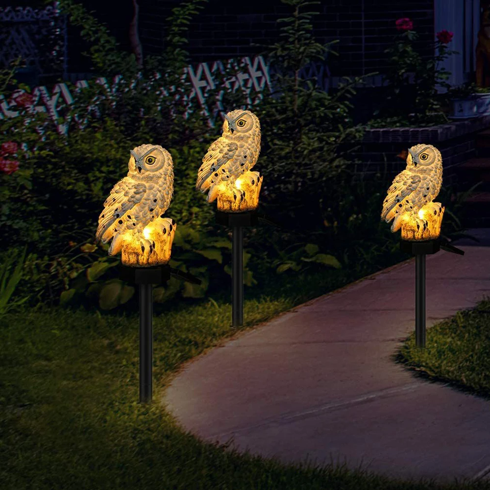 Solar Lamp Owl Animal Solar Garden Lights Solar Powered Solar LED Light Outdoor Garden Decoration Lamps Waterproof Solar Lights