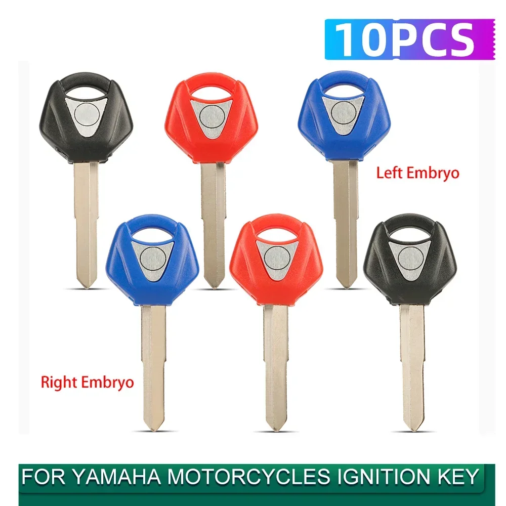 

WhatsKey 10pcs Motorcycle Key blade Uncut Blank key embryo For YAMAHA R1 R6 R3 MT03 MT09 MT07 YZF XJ6 XJR1300 FJR1300 TMax FZ6