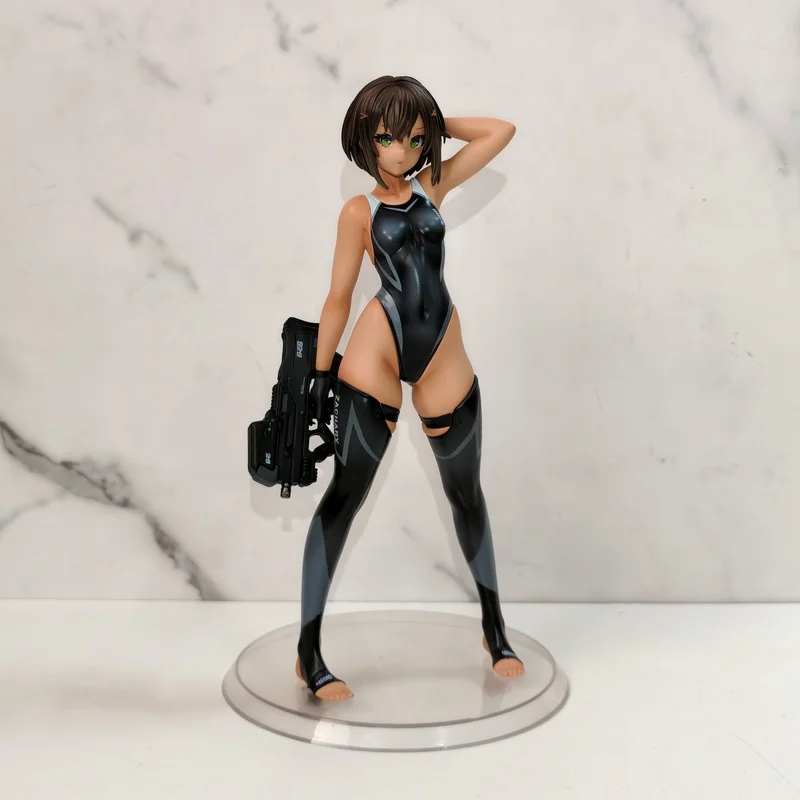 

New Domestically Produced Anime And Manga 2d Beautiful Girl Swimming Club President Armsnote Swimsuit Machine Gun Girl Figurine