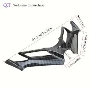 Motorcycle Carbon Fiber Front Cowl Wind Deflector - Aerodynamic Winglet with Radiator Grille for Enhanced Cooling & Airflow