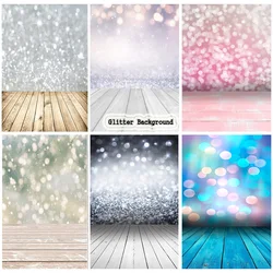 SHUOZHIKE Art Fabric Abstract Bokeh Photography fondali puntelli Glitter Facula Wall And Floor Photo Studio Background 21415-02