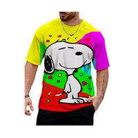 Disney Spoony Man Casual Shirt Y2K Clothes Men's T Shirts Boys Tee Tops T-shirt New Streetwear  Youngla Short Sleeve Male Top