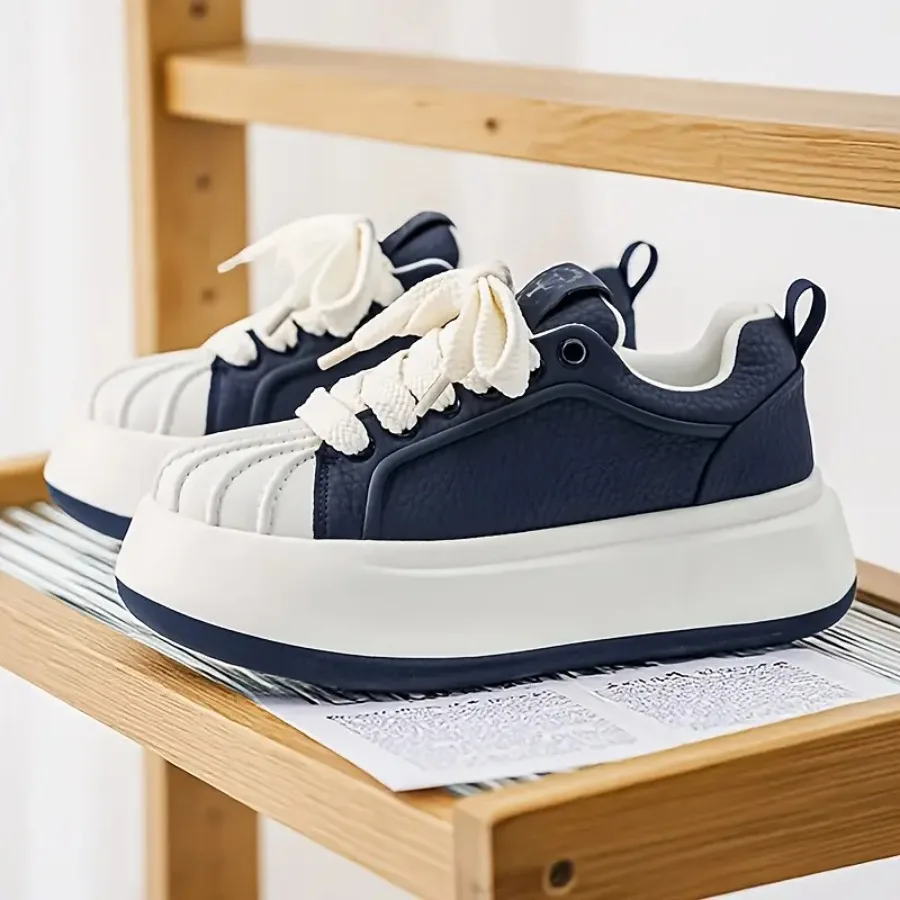 

Кроссовки Bread Shoes / Puffy Sneakers 2025: Новые платформенные кроссовки в стиле Dad Shoes, европейские ретро-кроссовки белого цвета, универсальные повседневные спортивные кроссовки для мужчин