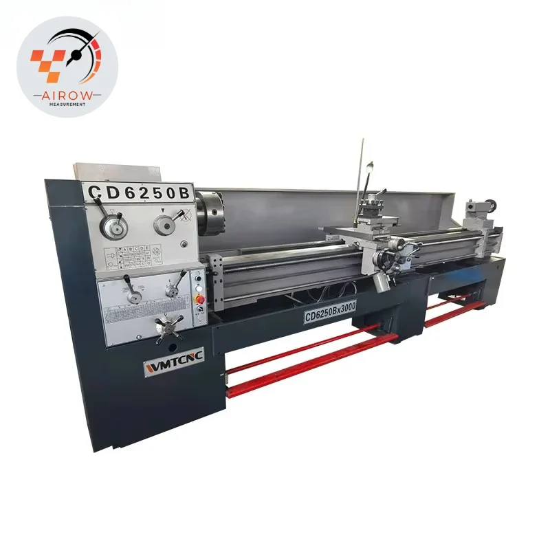 AIROW High Speed Gap-bed Lathe CD6250Bx3000 Precision Center Lathe or Engine Lathe Machine With New Gear
