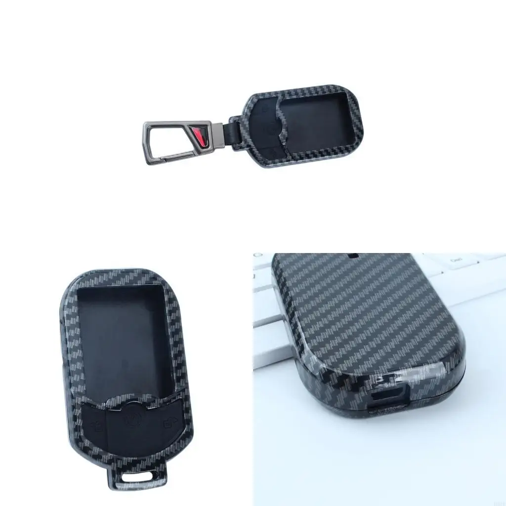 

Universal Car Remote Protector Shell Carbon Fiber Look Anti Theft Cover H9EE
