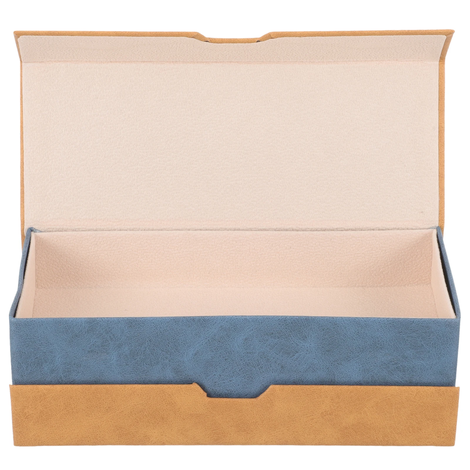 

Double-layer Eyeglasses Case Lightweight Durable Travel Glasses Container Hard Shell Pu Material Stylish Elegant Simple Creative