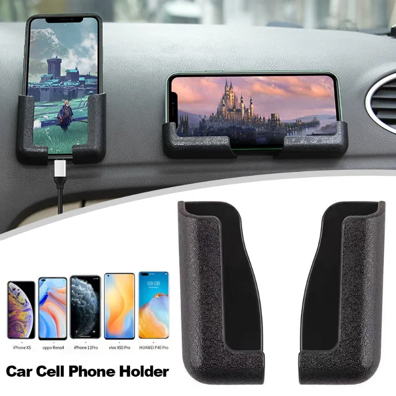 Car Simple Paste  Phone Holder Dashboard Mount Self-adhesive Bracket Mutifunctional Phone Stand for IPhone Xiaomi Samsung