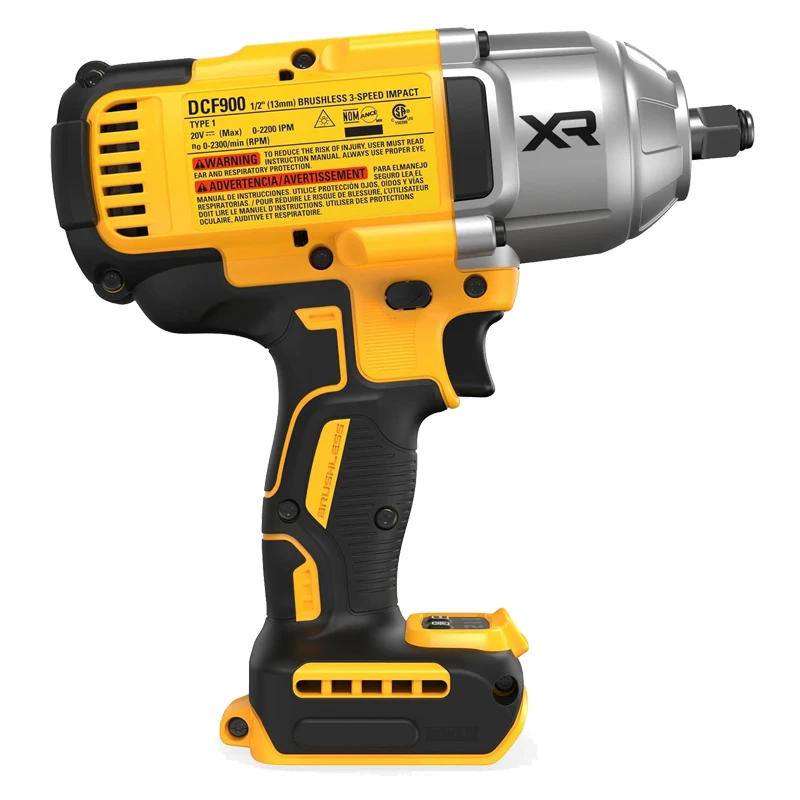 DEWALT DCF900B Impact Wrench XR 20V Max 1/2in High Torque 1030 1400ft-lbs With Hog Ring Anvil Electric Screwdriver Bare Tool